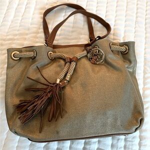 MK gold woven purse